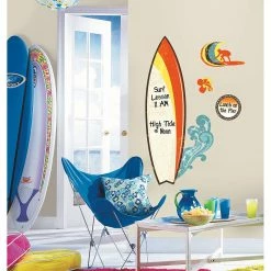 BargainJunkie RoomMates 11pc Surf's Up Peel And Stick Decal Set