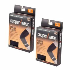 BargainJunkie As Seen On TV Copper Wear Unisex Elbow Sleeve, XL 2 Pack