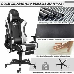 BargainJunkie Onsun E-Sport Gaming Chair With Foot Rest New