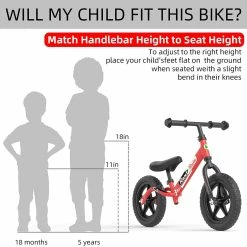 BargainJunkie New Ran Rule Kid's Balance Bike, Red