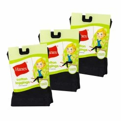 BargainJunkie New Hanes 3-Pack Girls Leggings Available In Small, Medium, Large, Extra Large