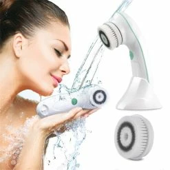 BargainJunkie New Touch Beauty TB-0759A 3 In 1 Waterproof Skin Spa Facial Cleansing Brush Electric