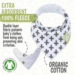 BargainJunkie New KeaBabies 8 Pack Of Organic Cotton Bandana Bibs, Baby Boss