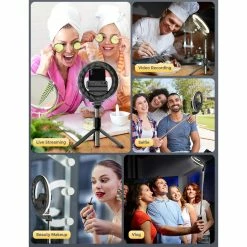 BargainJunkie Selfie Ring Light With Tripod Stand And Phone Holder