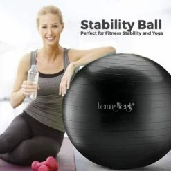 BargainJunkie HemingWeigh Anti-Burst Fitness And Stability 75 Cm Ball, Black New