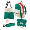 BargainJunkie Guimeier Fashion 4-in-1 Backpack Set, Green/Cream