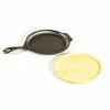 BargainJunkie Blackstone Cast Iron Fajita Plate With Wooden Serving Tray