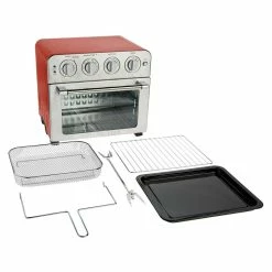 BargainJunkie New Wolfgang Puck 1700 Watt Stainless Steel Air Fryer Toaster Oven, Red