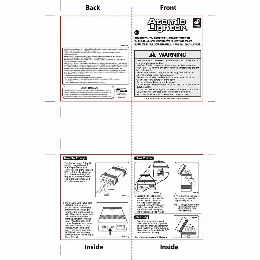 BargainJunkie As Seen On TV Rechargeable Fuel Free Atomic Lighter