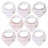 BargainJunkie New KeaBabies 8 Pack Of Organic Cotton Bandana Bibs, Sweet Charm