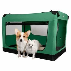 BargainJunkie Veehoo Green Folding Soft Dog Crate, XXXL