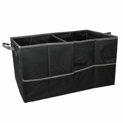 BargainJunkie Car Trunk Organizer With PE Bottom Card (Black) New