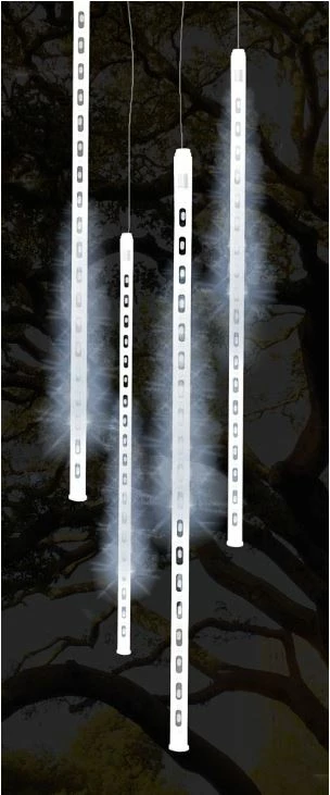 BargainJunkie Headwind White Solar Meteor Shower Lights