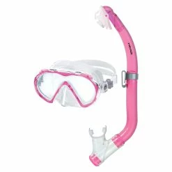 BargainJunkie Head Pirate Jr Dry Mask And Snorkel Combo, Pink New