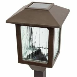 BargainJunkie New 4 Lumens Outdoor Brown Solar LED Path Light