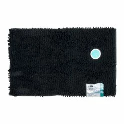 BargainJunkie Harman 20” X 32” Jumbo Microfiber Bath Mat, Black Home & Garden