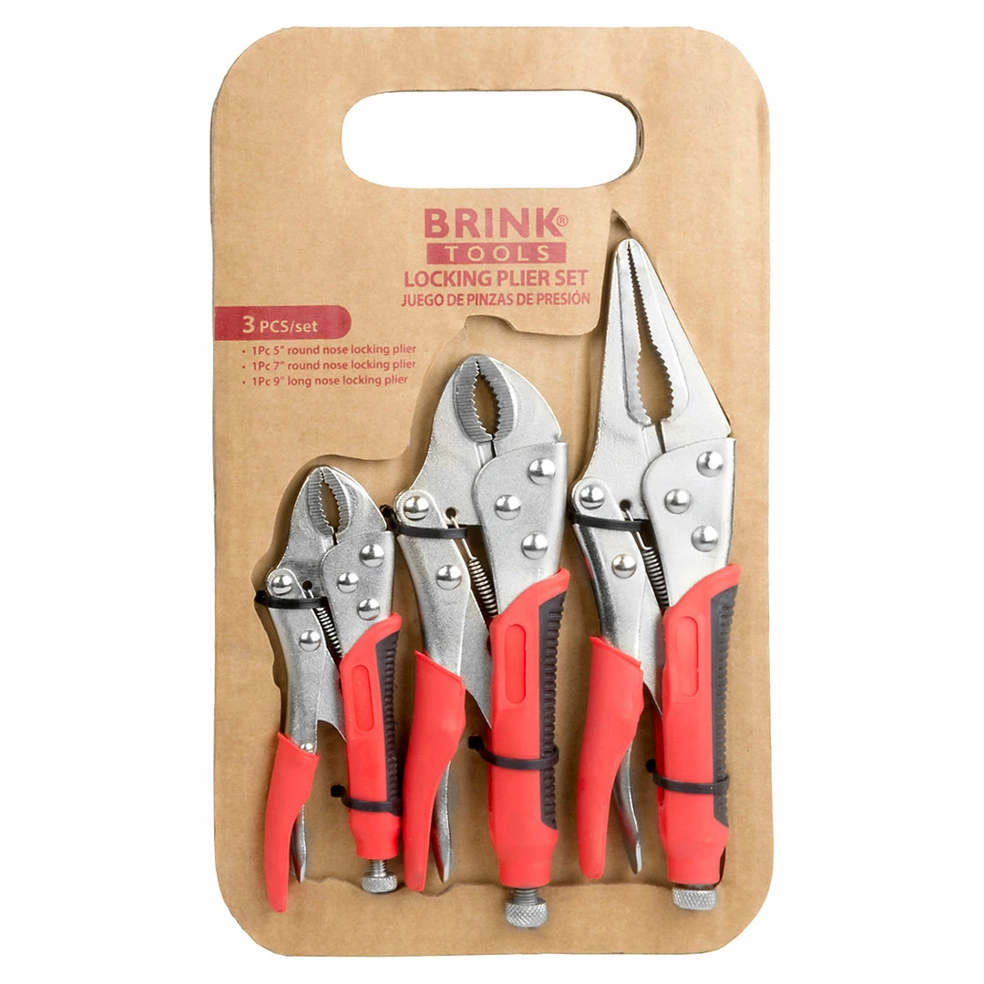 BargainJunkie Brink Tools 3pc Locking Pliers Set