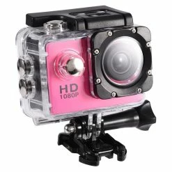 BargainJunkie Full HD 1080p Waterproof Sports Cam, Pink New