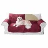 BargainJunkie Home Ease Reversible 2 Seat Sofa Furniture Protector, Burgundy/Tan New