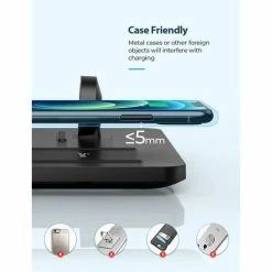 BargainJunkie Seneo 2 In 1 Wireless Charger With QC 3.0 Adapter New