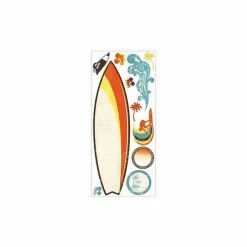 BargainJunkie RoomMates 11pc Surf's Up Peel And Stick Decal Set