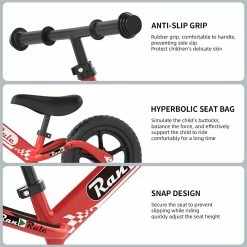 BargainJunkie New Ran Rule Kid's Balance Bike, Red
