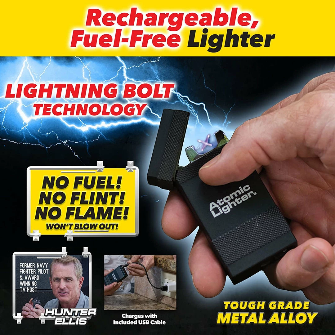 BargainJunkie As Seen On TV Rechargeable Fuel Free Atomic Lighter