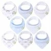 BargainJunkie New KeaBabies 8 Pack Of Organic Cotton Bandana Bibs, Constellation