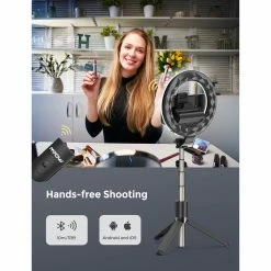 BargainJunkie Selfie Ring Light With Tripod Stand And Phone Holder