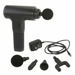 BargainJunkie New 6 Speed Rechargeable Percussion Massager With 4 Attachments