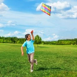 BargainJunkie New K-Roo Sports Super Rad Rainbow Plaid Diamond Kite