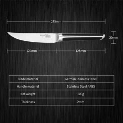BargainJunkie Sky Light 6 Piece German Stainless Steel Steak Knife Set New