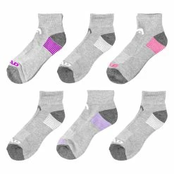BargainJunkie New Head Swift Dry Women's Gray Socks, 6 Pairs