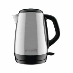 BargainJunkie Black + Decker 1.7 L Stainless Steel Electric Cordless Kettle, Refurbished New