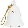 BargainJunkie 8" Metal Christmas Bell, White