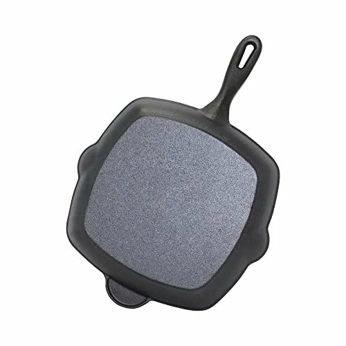BargainJunkie New Ekoteq 10.5" Pre-Seasoned Cast Iron Square Grill Pan