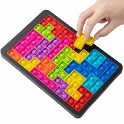 BargainJunkie Building Block Sensory Fidget Puzzle Game For Kids & Adults, 3 Pack New
