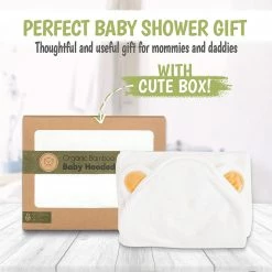 BargainJunkie KeaBabies Bamboo Hooded Towel With Cute Bear Ears, Feather White New