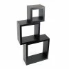 BargainJunkie Wall Solutions 3pc Cube Shelf, BLK