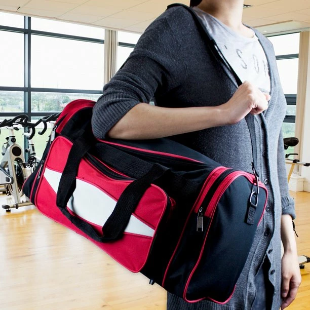 BargainJunkie Brybelly 20" Red Tuff Cloth Canvas Duffel Bag