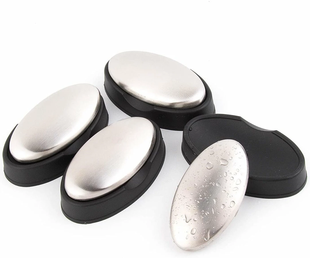 BargainJunkie Intellibrands Magic Soap Stainless Steel Odor Removing Handwashing Bar, 4 Pack New