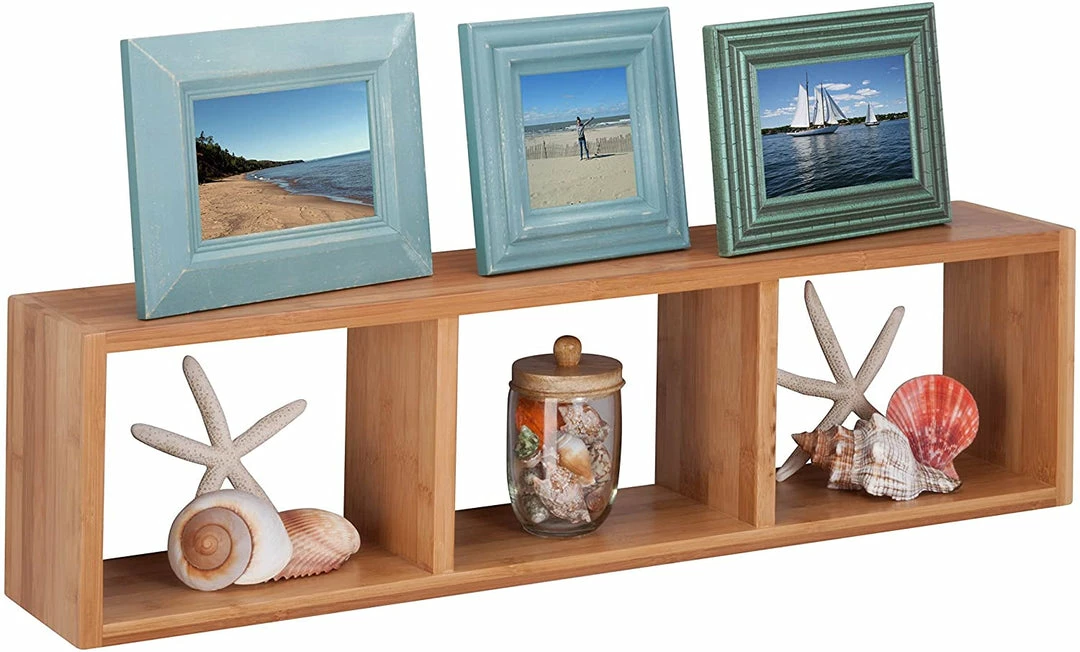 BargainJunkie Honey Can Do Natural Colored Bamboo Triple Cube Shelf