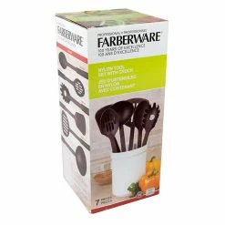 BargainJunkie New Farberware Nylon Tool Set With Ceramic Crock, 7 Piece