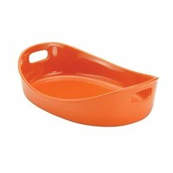 BargainJunkie Rachael Ray 2pc Bubble & Brown 1.5Qt & 2.5Qt Stoneware Set, Orange