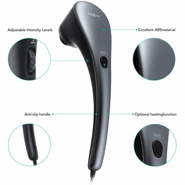 BargainJunkie Naipo Handheld Percussion Massager With Heat New