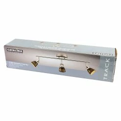 BargainJunkie New Catalina 3 Light Black Etched Glass Track Light Kit