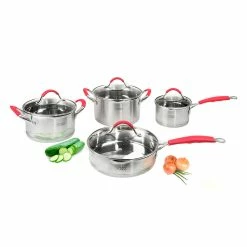 BargainJunkie Kitchen Complete Cuisine 8-PC Stainless Steel Cookware Set CWS005