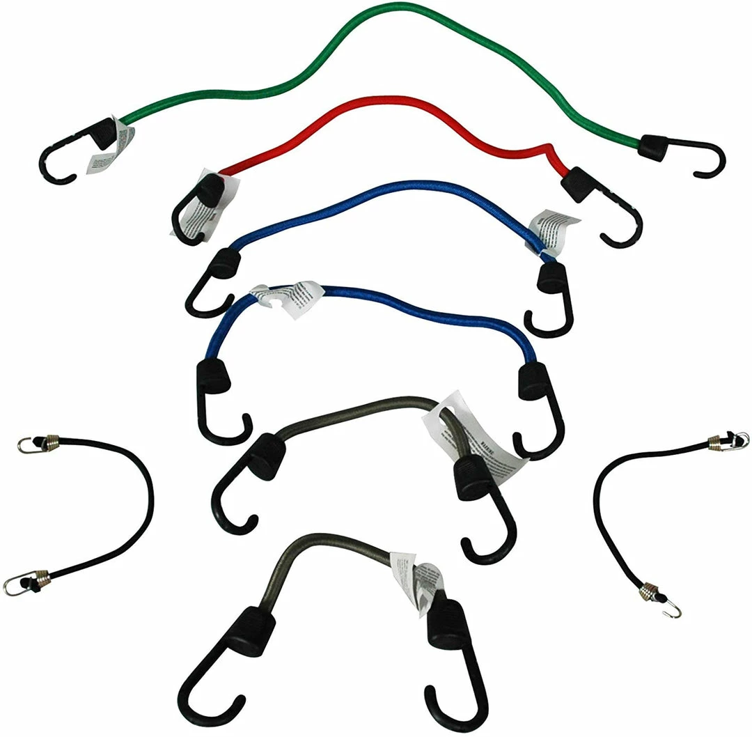 BargainJunkie Home & Garden Highland Jar Of Assorted Heavy Duty Bungee Cords, 8pc