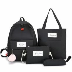 BargainJunkie Guimeier Fashion 4-in-1 Backpack Set, Black New