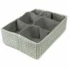 BargainJunkie Drawer Organizer, White/Grey Weave Home & Garden